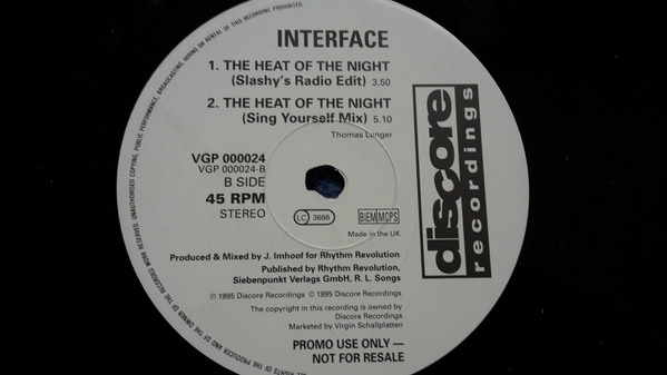 Interface - The Heat Of The Night | Discore Recordings (VGP 000024) - 3 Interface - The Heat Of The Night | Discore Recordings (VGP 000024) - 3