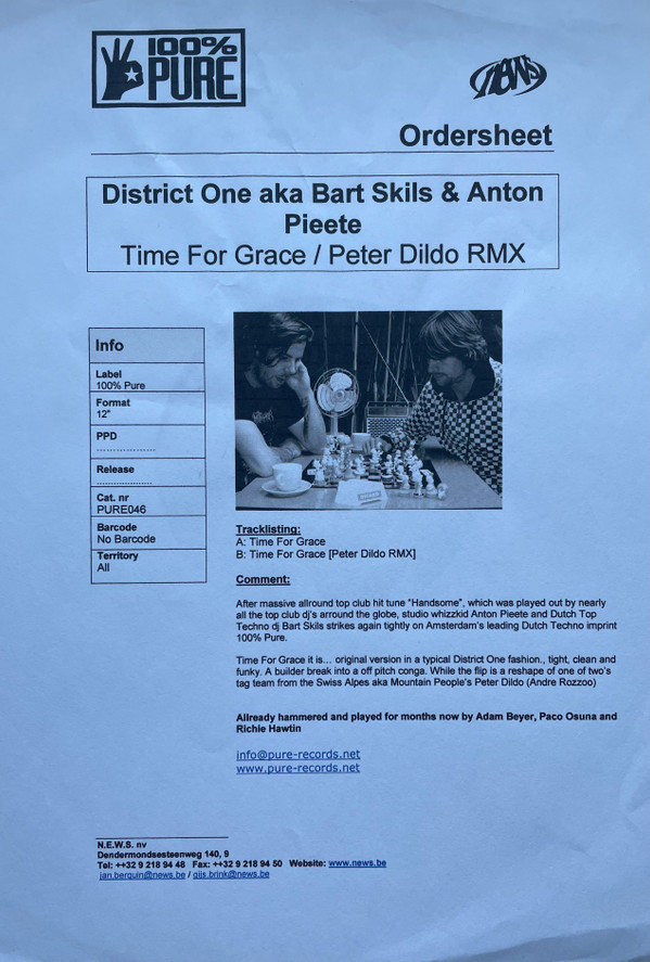 Bart Skils & Anton Pieete Aka District One - Time For Grace | 100% Pure (PURE 046) - 3 Bart Skils & Anton Pieete Aka District One - Time For Grace | 100% Pure (PURE 046) - 3