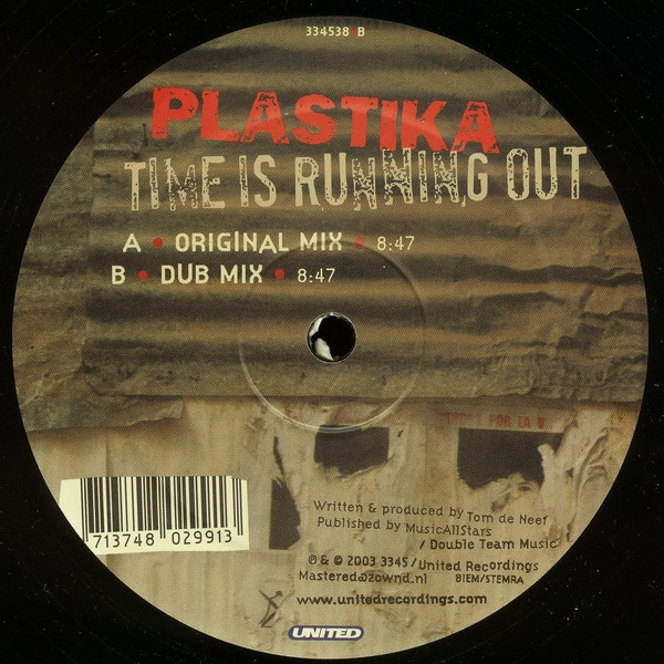 Plastika - Time Is Running Out | 3345 Recordings (334538)