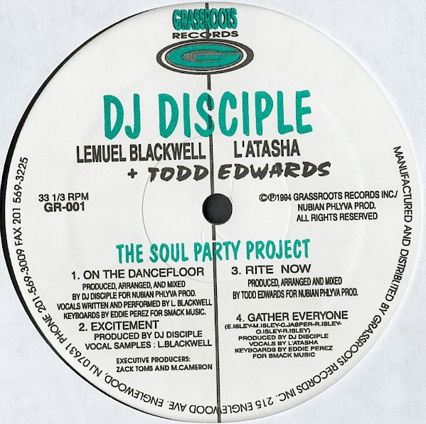 DJ Disciple - The Soul Party Project | Grassroots Records (GR-001) - main