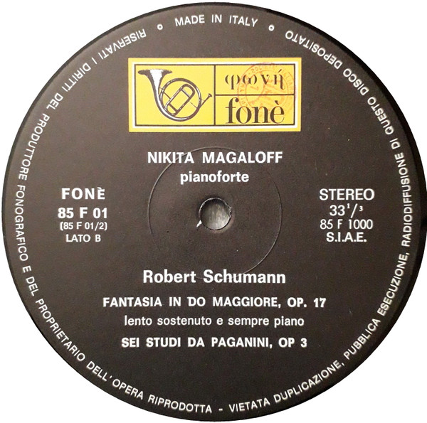 Fantasia In Do Maggiore, Op. 17 - Sei Studi Da Paganini, Op. 3