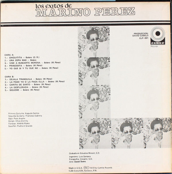 Marino Perez - Los Éxitos De Marino Perez | Camilo Records (CLP-001) - 2 Marino Perez - Los Éxitos De Marino Perez | Camilo Records (CLP-001) - 2