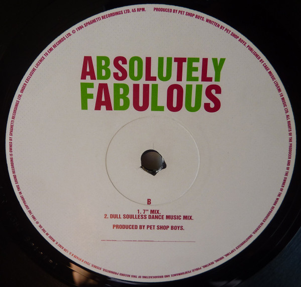 Absolutely Fabulous - Absolutely Fabulous | Parlophone (12R 6382) - 4 Absolutely Fabulous - Absolutely Fabulous | Parlophone (12R 6382) - 4
