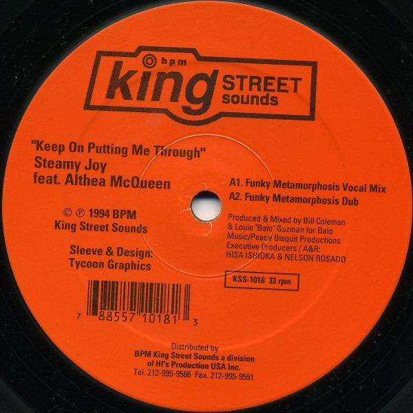 Steamy Joy & Althea McQueen - Keep On Putting Me Through | BPM King Street Sounds (KSS-1018) - main Steamy Joy & Althea McQueen - Keep On Putting Me Through | BPM King Street Sounds (KSS-1018) - main