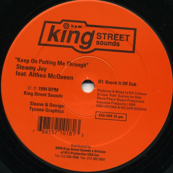 Steamy Joy & Althea McQueen - Keep On Putting Me Through | BPM King Street Sounds (KSS-1018) - 2 Steamy Joy & Althea McQueen - Keep On Putting Me Through | BPM King Street Sounds (KSS-1018) - 2