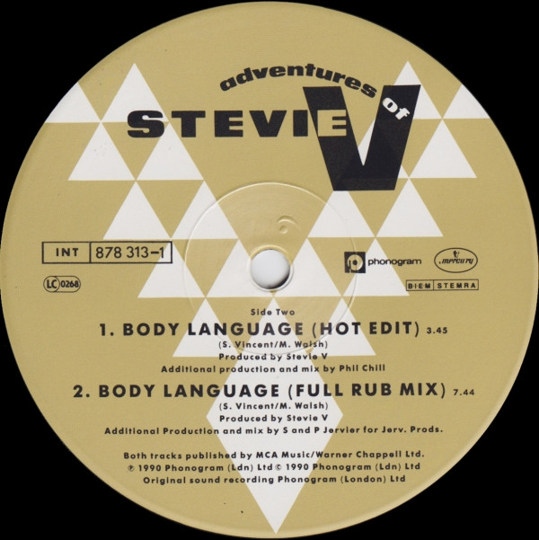 Adventures Of Stevie V. - Body Language | Mercury (878 313-1) - 4