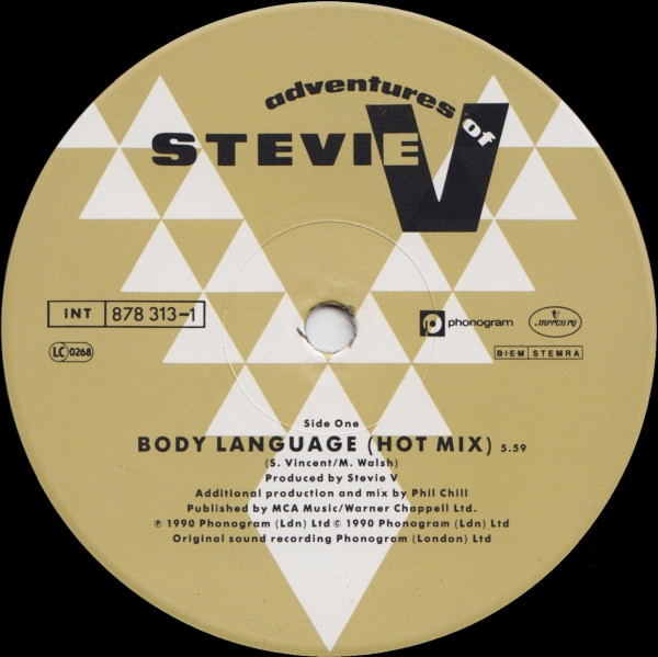 Adventures Of Stevie V. - Body Language | Mercury (878 313-1) - 3
