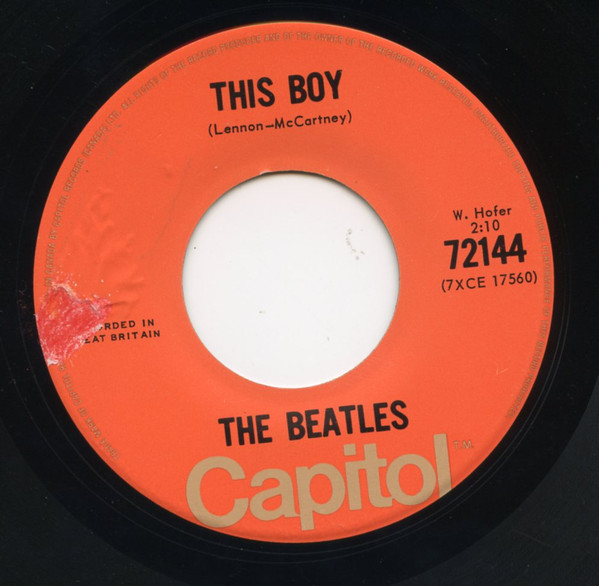 The Beatles - All My Loving | Capitol Records (72144) - 2