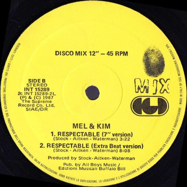 Mel & Kim - Respectable | CGD (INT 15289) - 4