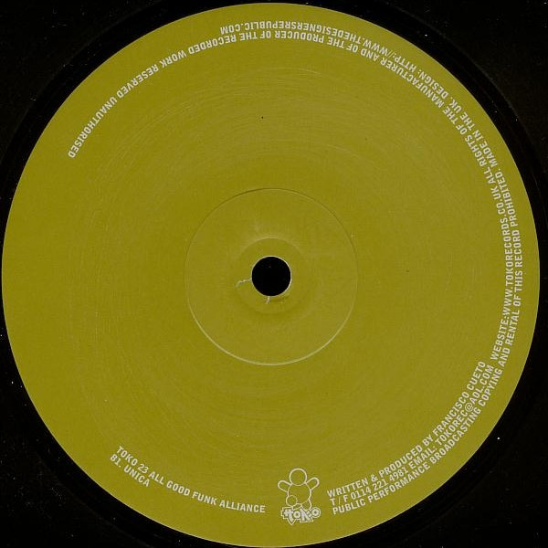 All Good Funk Alliance - Unica | Toko Records (TOKO 23) - 3