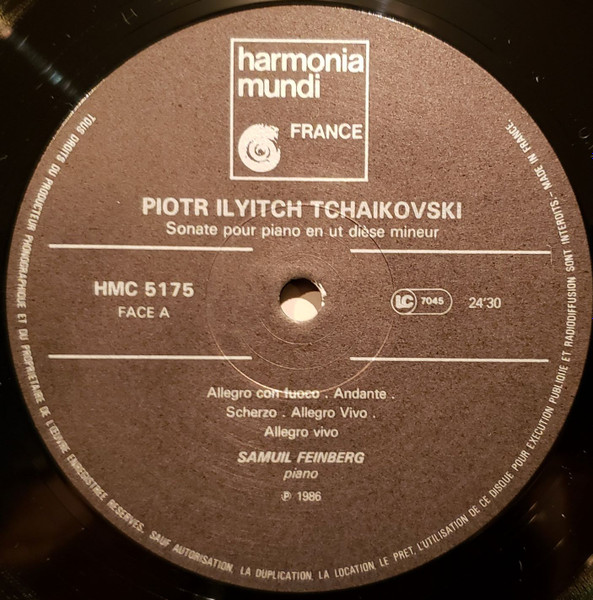 Samuel Feinberg , Tchaikovsky , Chopin , Liszt - Grands Pianistes Russes | Harmonia Mundi France (HMC 5175) - 3 Samuel Feinberg , Tchaikovsky , Chopin , Liszt - Grands Pianistes Russes | Harmonia Mundi France (HMC 5175) - 3