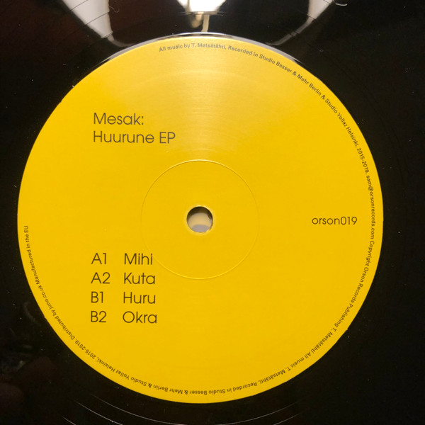 Mesak - Huurune EP | Orson Records (orson019) - 2