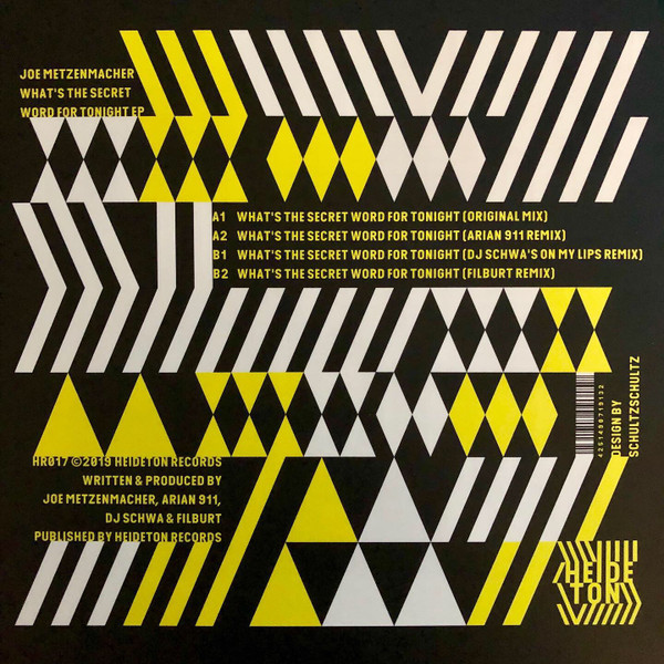 Joe Metzenmacher - What's The Secret Word For Tonight | Heideton (HR017) - main Joe Metzenmacher - What's The Secret Word For Tonight | Heideton (HR017) - main