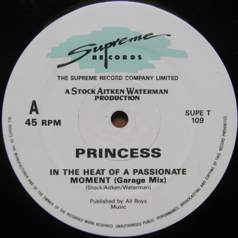 Princess - In The Heat Of A Passionate Moment | Supreme Records (SUPET 109) - 3 Princess - In The Heat Of A Passionate Moment | Supreme Records (SUPET 109) - 3