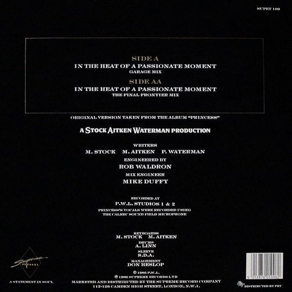 Princess - In The Heat Of A Passionate Moment | Supreme Records (SUPET 109) - 2 Princess - In The Heat Of A Passionate Moment | Supreme Records (SUPET 109) - 2