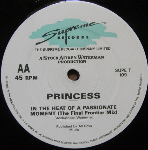 Princess - In The Heat Of A Passionate Moment | Supreme Records (SUPET 109) - 4 Princess - In The Heat Of A Passionate Moment | Supreme Records (SUPET 109) - 4