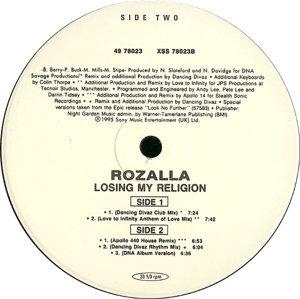 Rozalla - Losing My Religion | Epic (49 78023) - 4 Rozalla - Losing My Religion | Epic (49 78023) - 4
