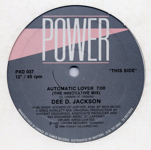 Dee D. Jackson - Automatic Lover | Power Records (PXD 037)