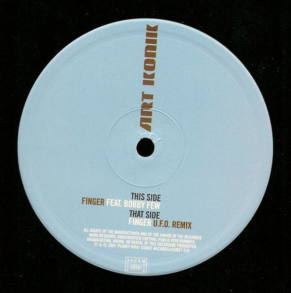 Art Konik Feat. Bobby Few - Finger | Comet Records (COMET 025) - 3