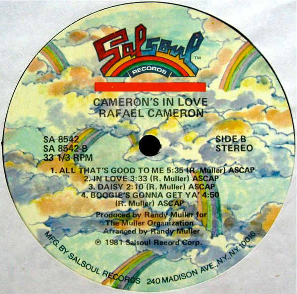 Rafael Cameron - Cameron's In Love | Salsoul Records (SA-8542) - 4 Rafael Cameron - Cameron's In Love | Salsoul Records (SA-8542) - 4