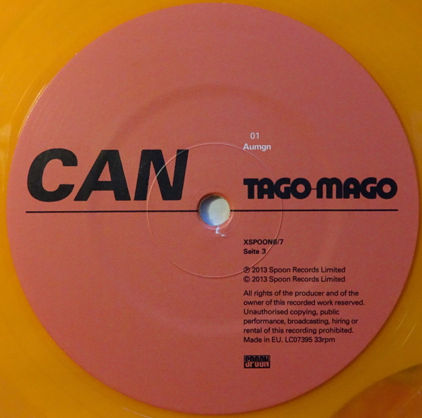 Can - Tago Mago LP  ORANGE VINYL | Spoon Records (XLSPOON6/7) - 7