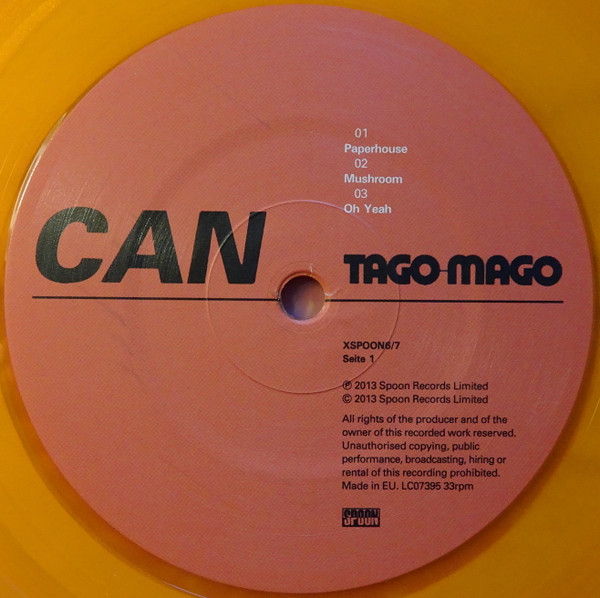 Can - Tago Mago LP  ORANGE VINYL | Spoon Records (XLSPOON6/7) - 5