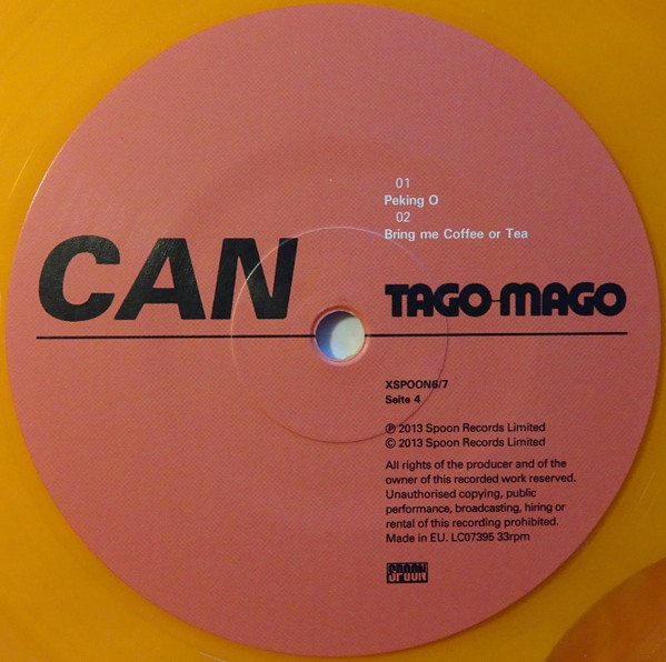Can - Tago Mago LP  ORANGE VINYL | Spoon Records (XLSPOON6/7) - 8