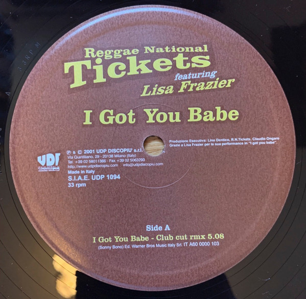 Reggae National Tickets - I Got You Babe | Disco Più SRL (UDP 1094) - 3 Reggae National Tickets - I Got You Babe | Disco Più SRL (UDP 1094) - 3
