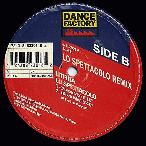 Litfiba - Lo Spettacolo Remix | Dance Factory (8 82301 6) - 2 Litfiba - Lo Spettacolo Remix | Dance Factory (8 82301 6) - 2