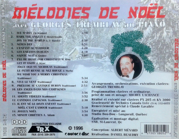 Georges Tremblay - Mélodies De Noël | Contact Disc (NOE 2-805) - 2 Georges Tremblay - Mélodies De Noël | Contact Disc (NOE 2-805) - 2