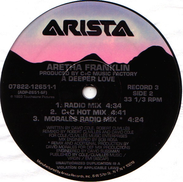 Aretha Franklin - A Deeper Love | Arista (07822-12651-1) - 9 Aretha Franklin - A Deeper Love | Arista (07822-12651-1) - 9