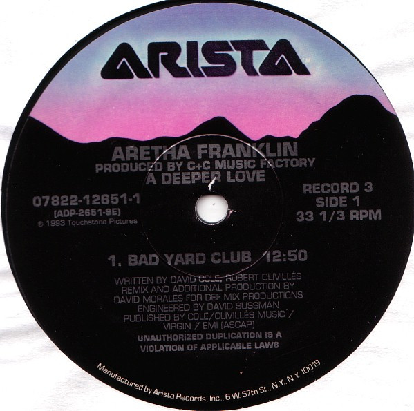 Aretha Franklin - A Deeper Love | Arista (07822-12651-1) - 8 Aretha Franklin - A Deeper Love | Arista (07822-12651-1) - 8