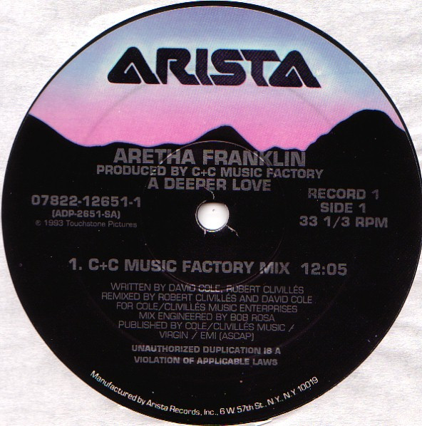 Aretha Franklin - A Deeper Love | Arista (07822-12651-1) - 4 Aretha Franklin - A Deeper Love | Arista (07822-12651-1) - 4