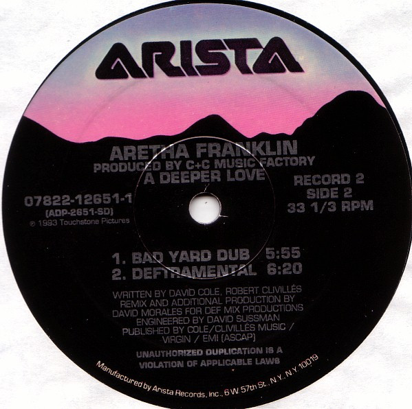 Aretha Franklin - A Deeper Love | Arista (07822-12651-1) - 7 Aretha Franklin - A Deeper Love | Arista (07822-12651-1) - 7