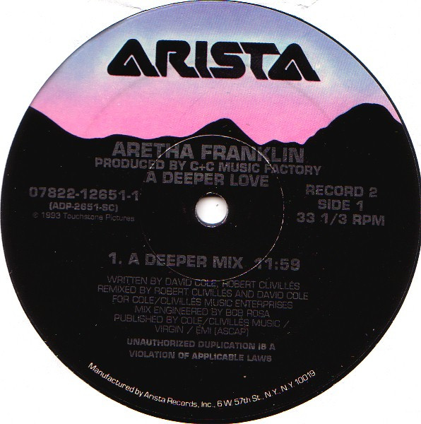 Aretha Franklin - A Deeper Love | Arista (07822-12651-1) - 6 Aretha Franklin - A Deeper Love | Arista (07822-12651-1) - 6
