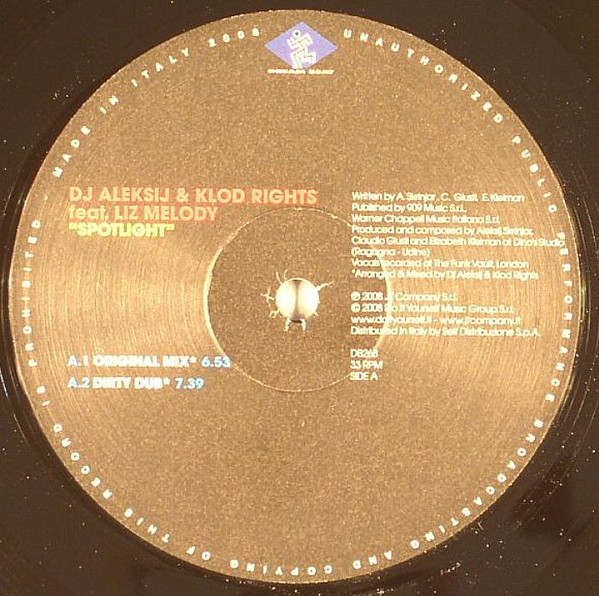 DJ Aleksij / Klod Rights Featuring Liz Melody - Spotlight | Dream Beat (DB 268)
