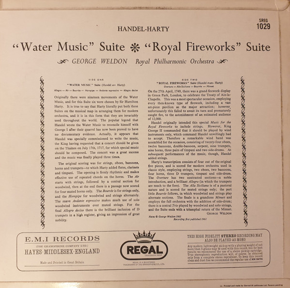 Water Music Suite / Royal Fireworks Suite