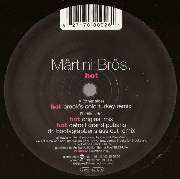 Märtini Brös. - Hot | Poker Flat Recordings (PFR34)