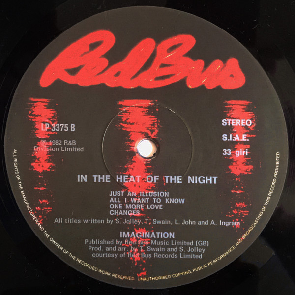 Imagination - In The Heat Of The Night | Red Bus Records (LP 3375) - 6 Imagination - In The Heat Of The Night | Red Bus Records (LP 3375) - 6