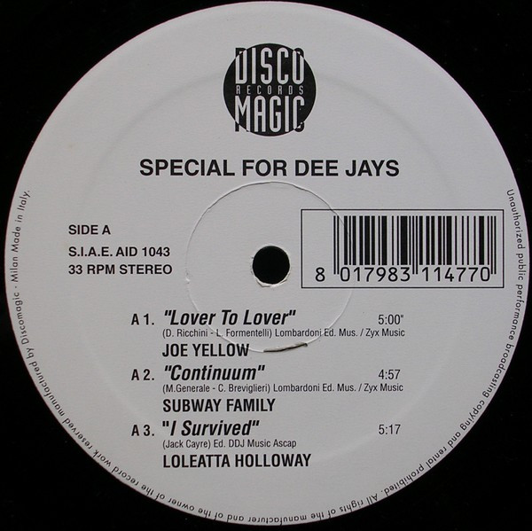 Various - Special For Dee Jays | Discomagic Records (AID 1043)