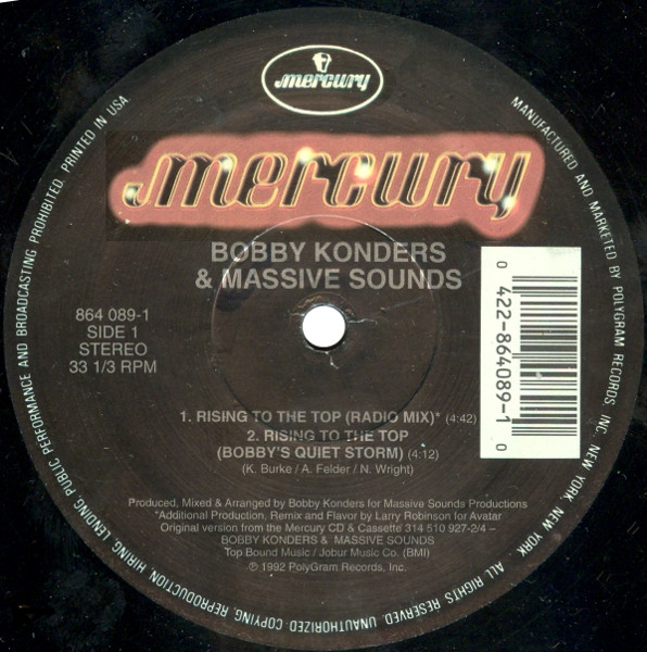 Bobby Konders & Massive Sounds - Rising To The Top | Mercury (864 089-1) - 4