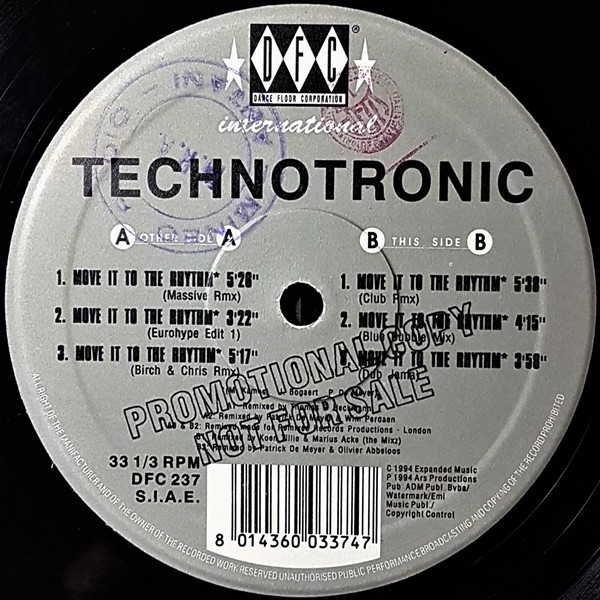 Technotronic Featuring Ya Kid K - Move It To The Rhythm (Remix) | DFC (DFC 237)
