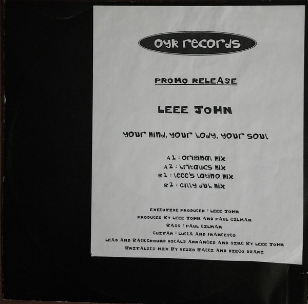 Lee John - Your Mind, Your Body, Your Soul | Oyk Records (Oyk 001) - main