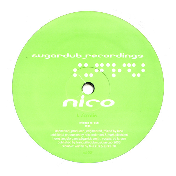Nico Presents Fela Kuti - Zombie | Sugardub Recordings (SDR001) - 3 Nico Presents Fela Kuti - Zombie | Sugardub Recordings (SDR001) - 3