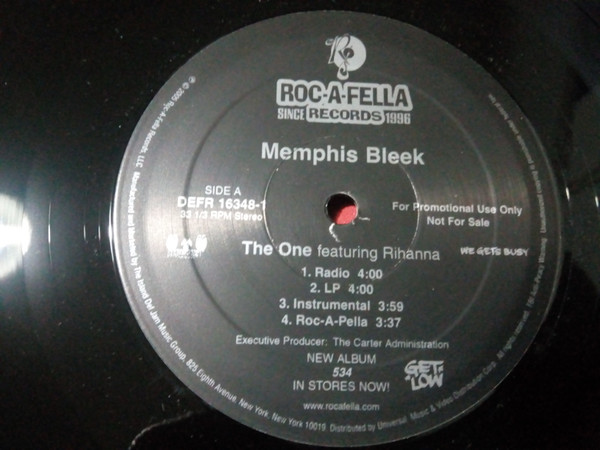 Memphis Bleek Featuring Rihanna - The One | Roc-A-Fella Records (DEFR 16348-1) - 2 Memphis Bleek Featuring Rihanna - The One | Roc-A-Fella Records (DEFR 16348-1) - 2