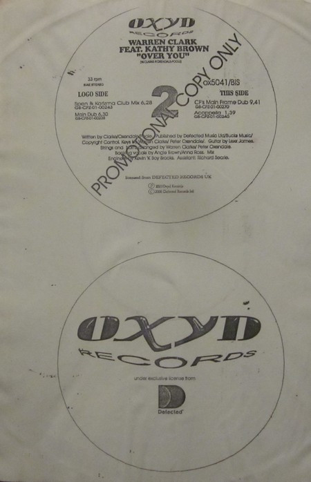 Warren Clark Feat. Kathy Brown - Over You | Oxyd Records (ox5041/BIS) - 2