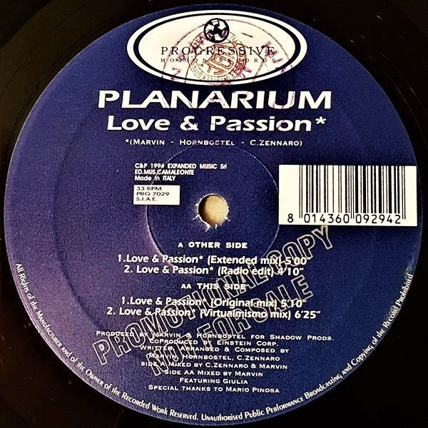 Planarium - Love & Passion | PRG (Progressive Motion Records) (PRG 7029)