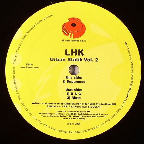 LHK - Urban Statik Vol. 2 | 83 West Records (ET031)