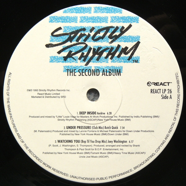 Various - Strictly Rhythm - The Second Album | React (REACT LP 26) - 3