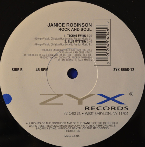 Janice Robinson - Rock And Soul | ZYX Records (ZYX 6658-12) - 2